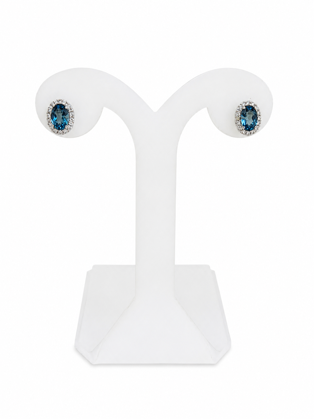 Aretes Oval London Blue Topaz