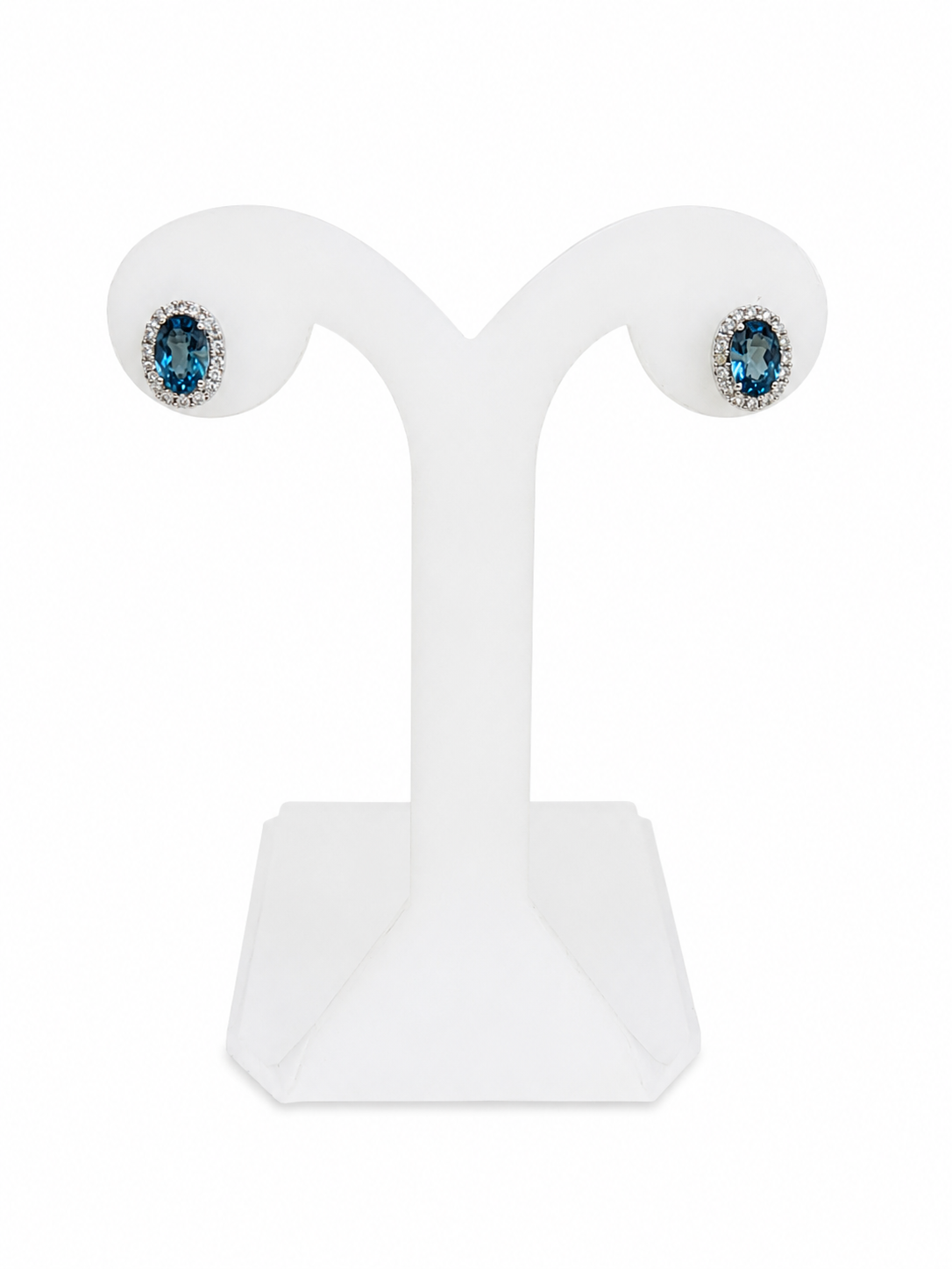 Aretes Oval London Blue Topaz