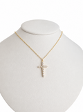Collar Cruz cadena paperclip