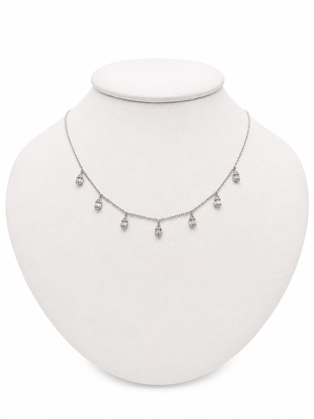 Collar Gotas Diamantes Baguette