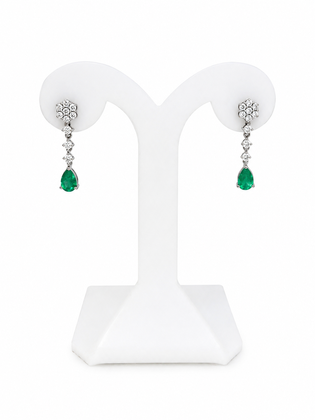 Aretes Pear Esmeralda