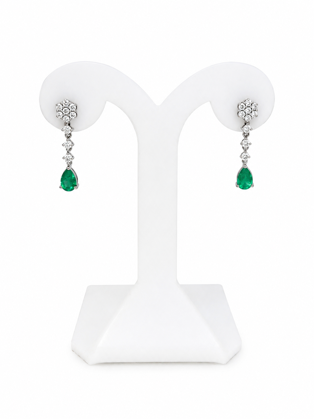 Aretes Pear Esmeralda
