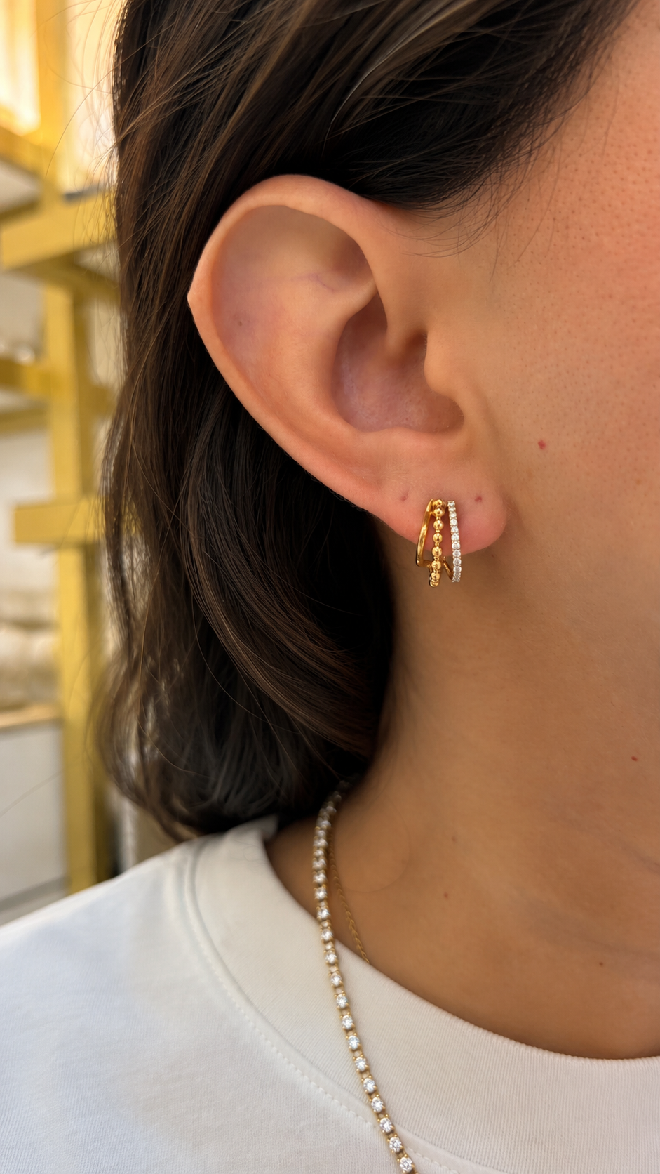 Arete triple de diamantes