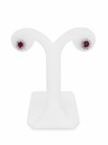 Aretes Rubí y Diamantes Lady di