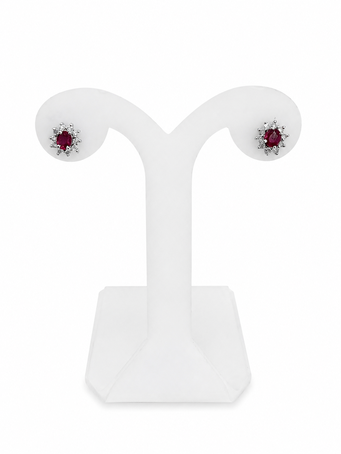 Aretes Rubí y Diamantes Lady di