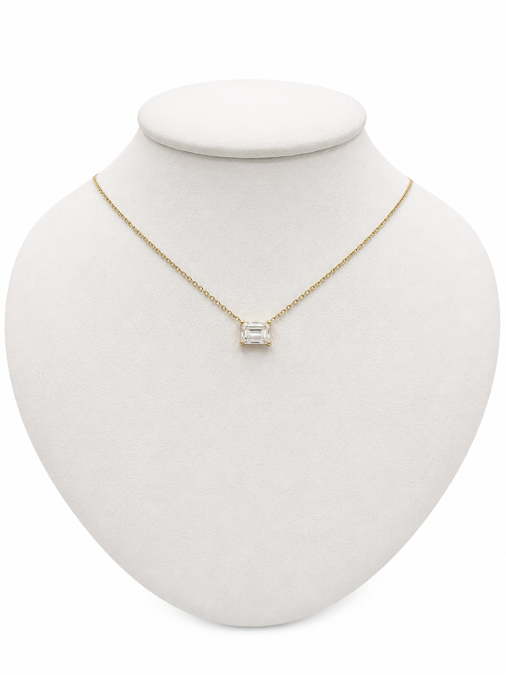 Collar Diamante Lab Emerald cut