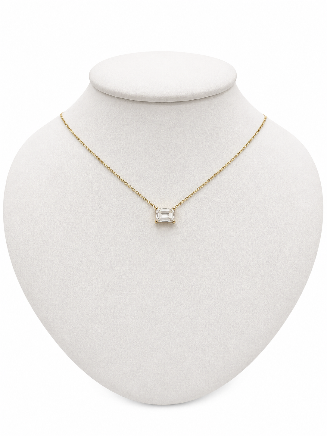 Collar Diamante Lab Emerald cut