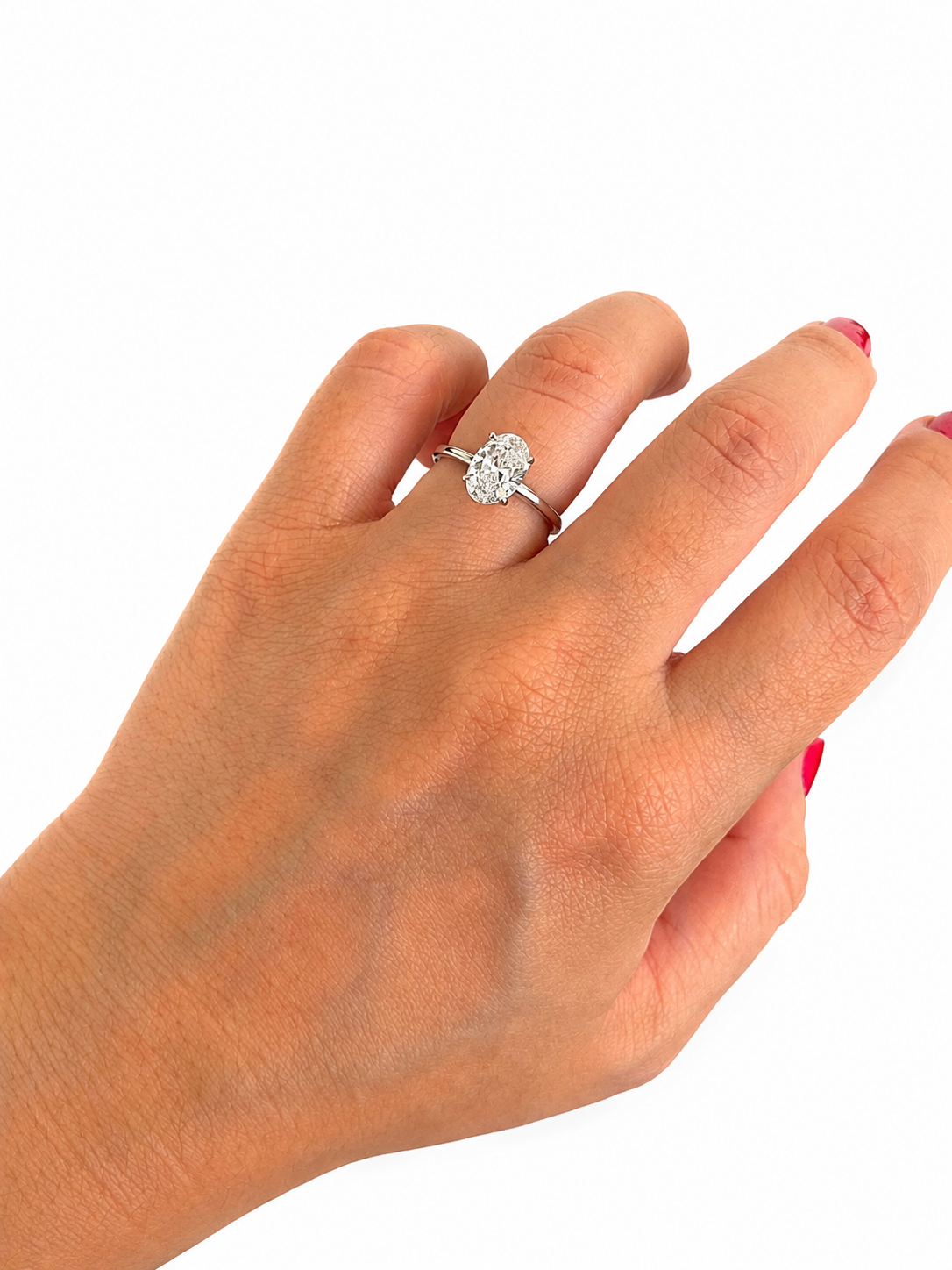 Anillo Diamante Laboratorio Corte Oval 1.50 cts