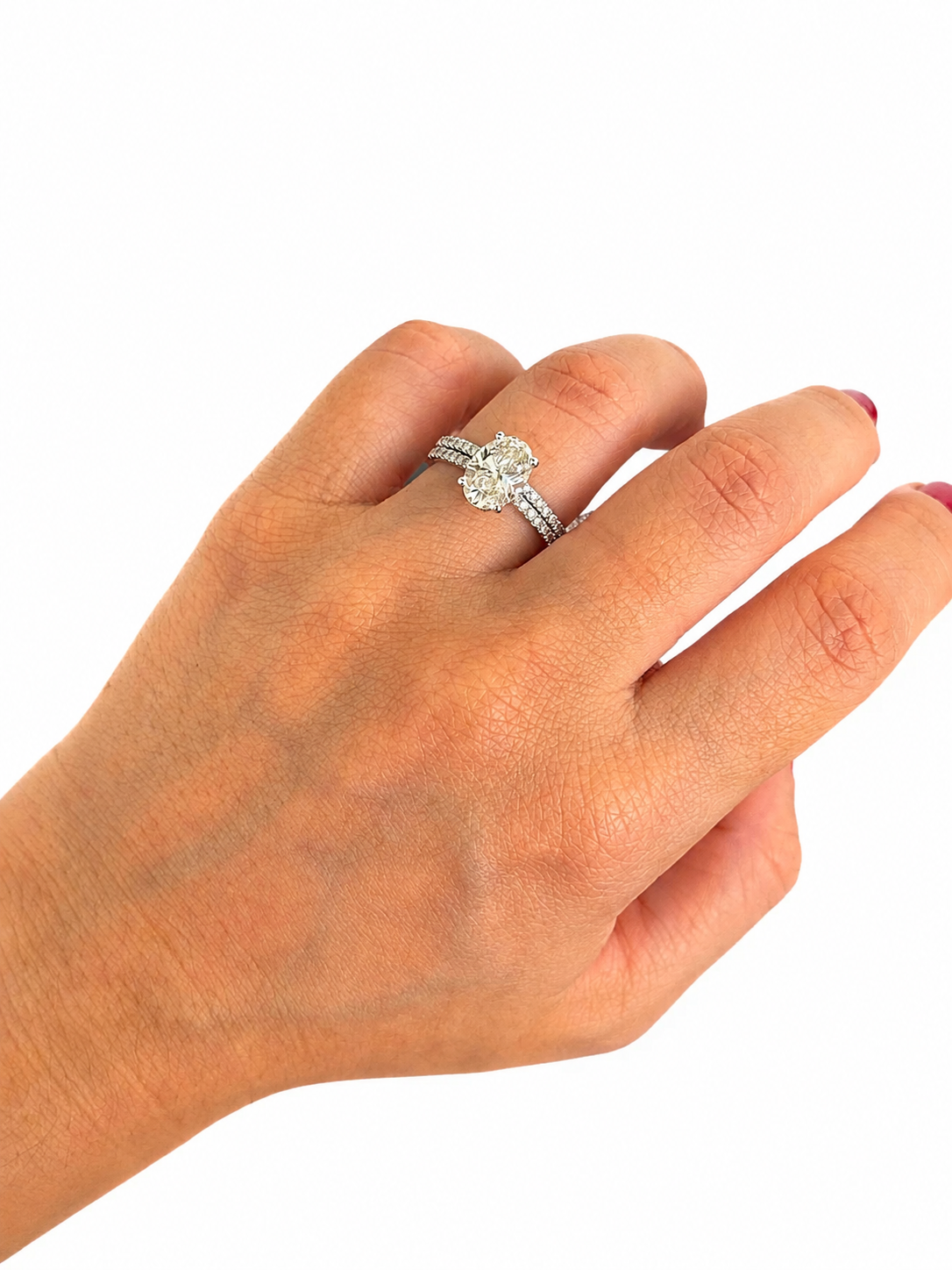 Anillo Diamante Laboratorio Corte Oval 1.98 cts