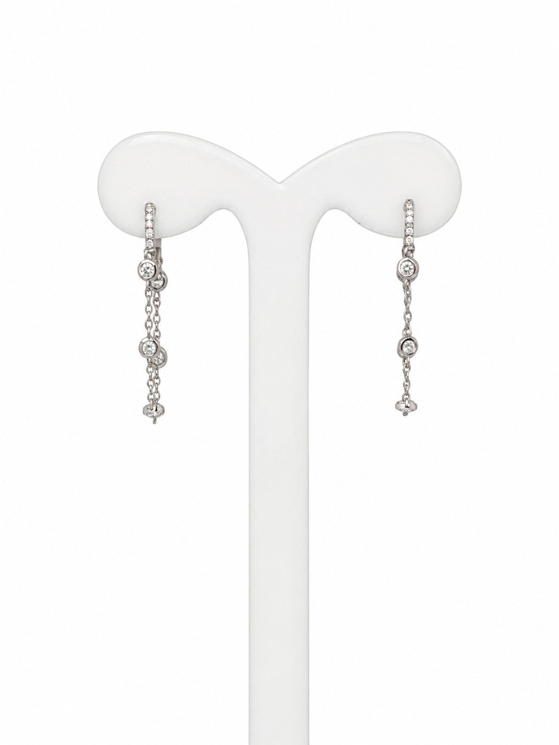 Chain Drop Earrings Plata