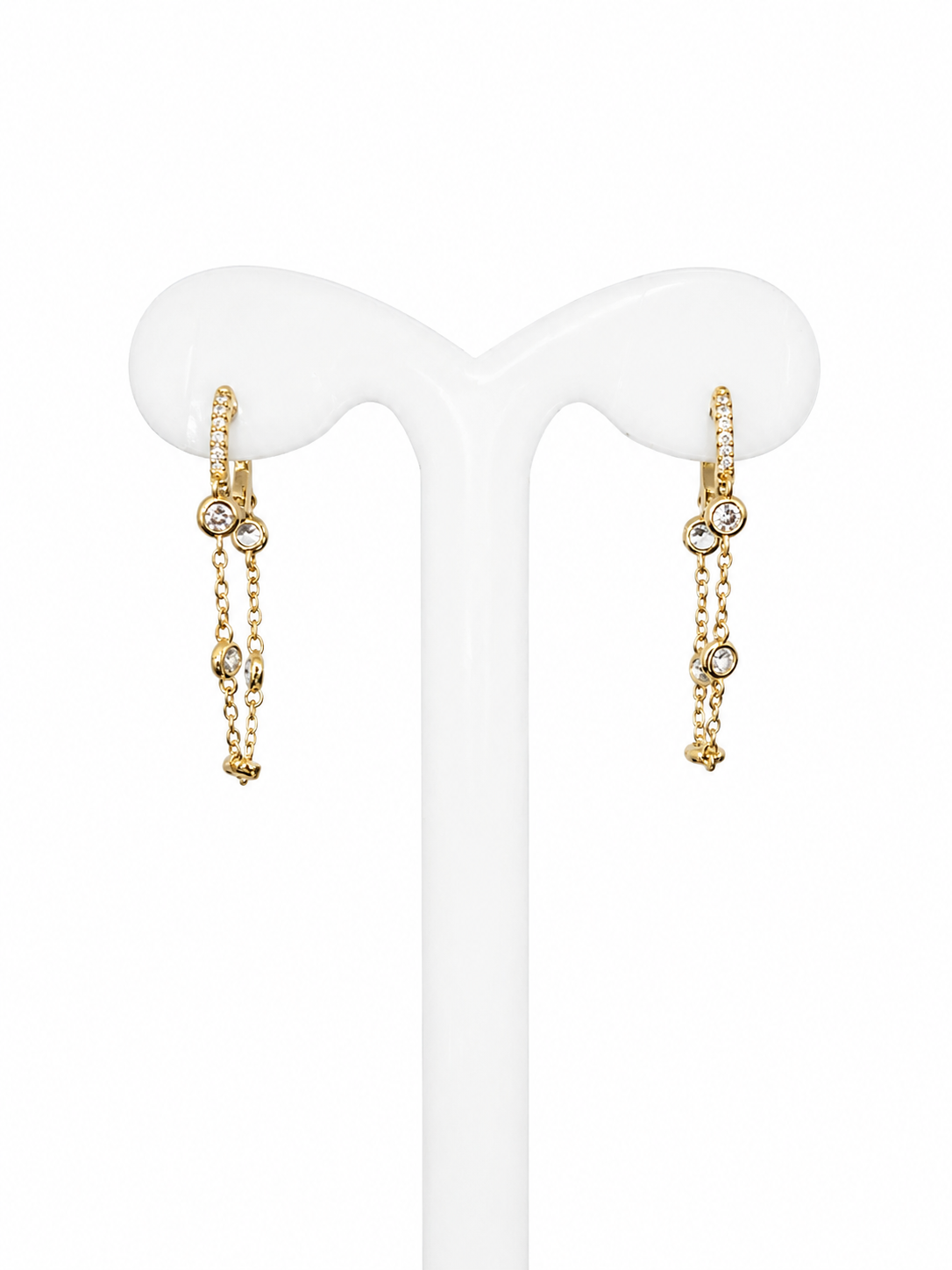 Chain Drop Earrings Plata