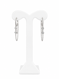Double Chain Drop Earrings Plata