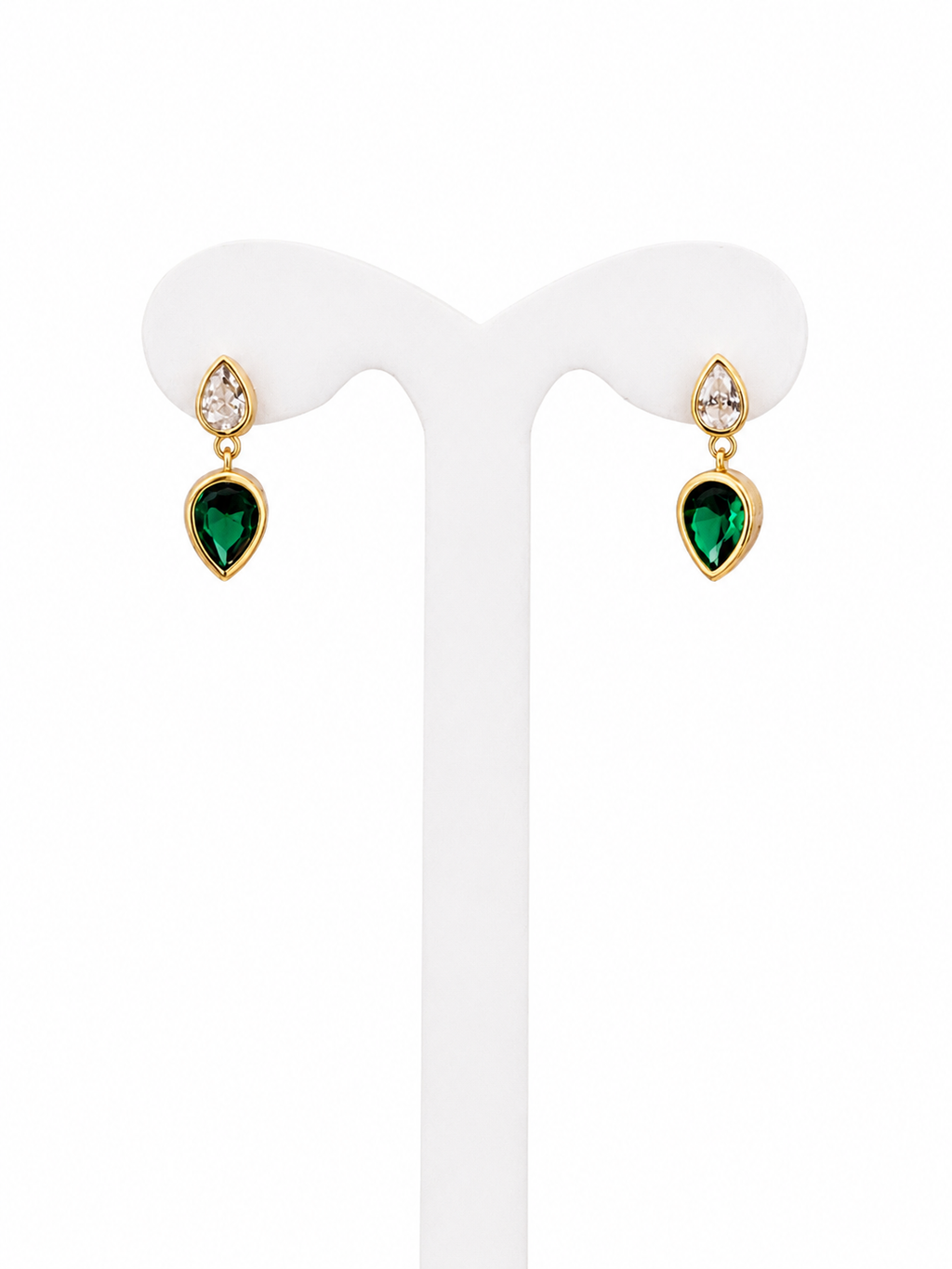 Arete Doble Gota Plata