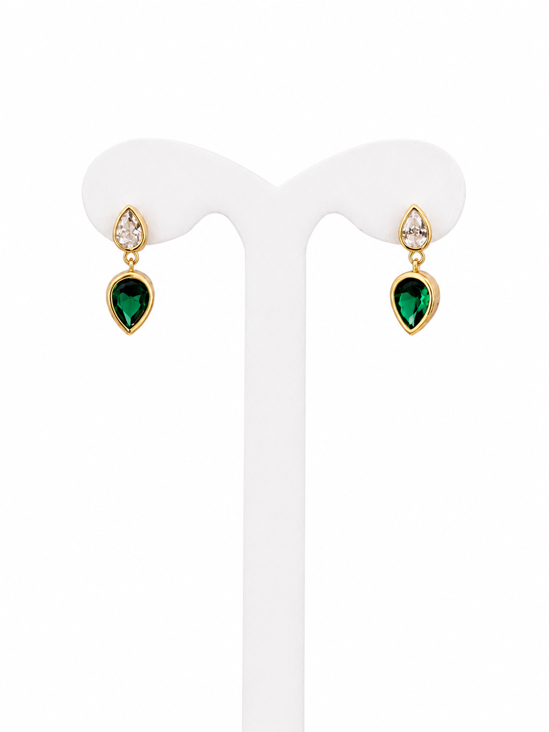 Arete Doble Gota Plata