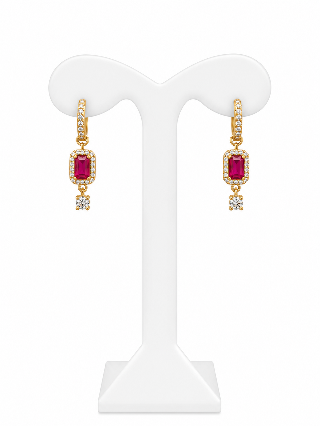 Arete Rectangulo Rojo