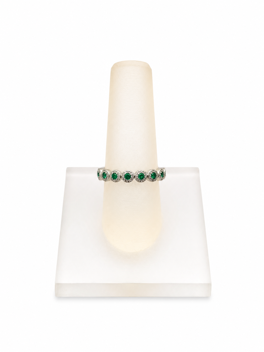 Anillo Esmeraldas Halo