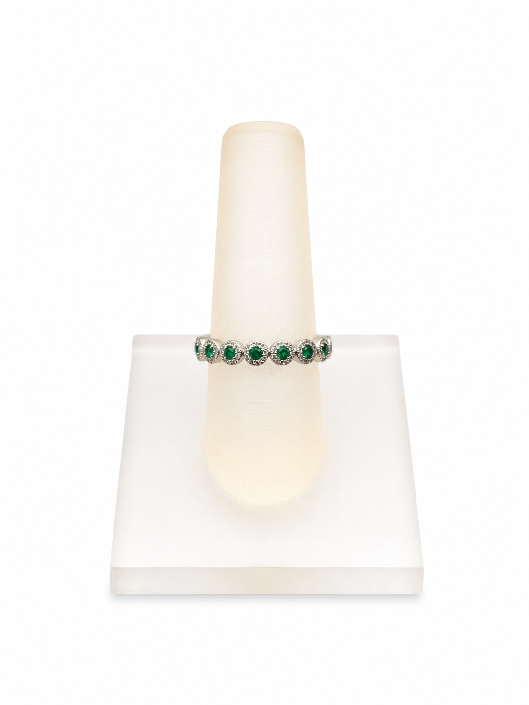Anillo Esmeraldas Halo
