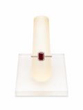 Anillo Rubi Clasico Con Halo