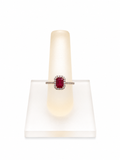 Anillo Rubi Halo Diamante