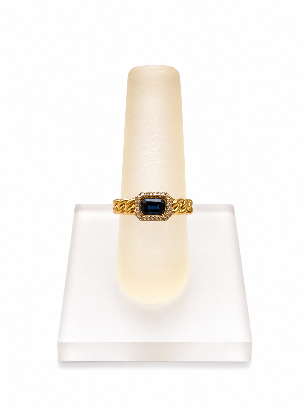 Anillo Eslabon Zafiro