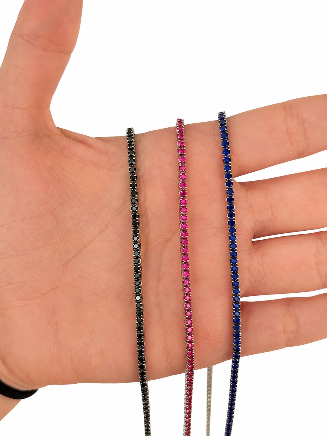 Collar Tenis Plata Colores