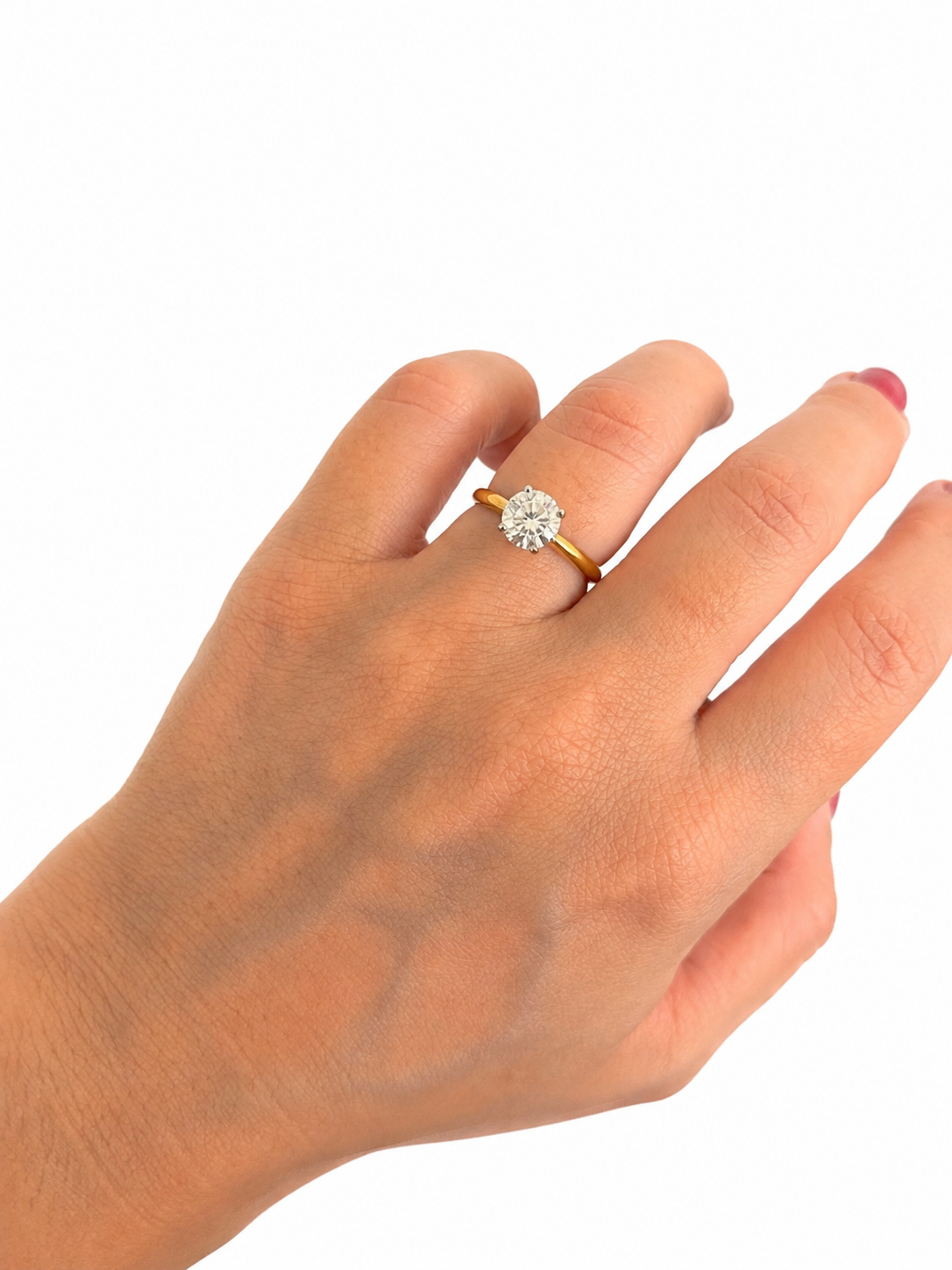 Anillo Diamante Laboratorio Corte Redondo 1.53 cts