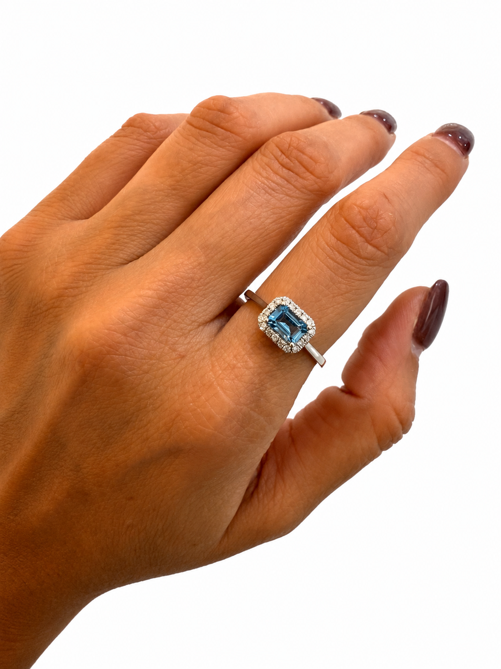 Anillo Aguamarina