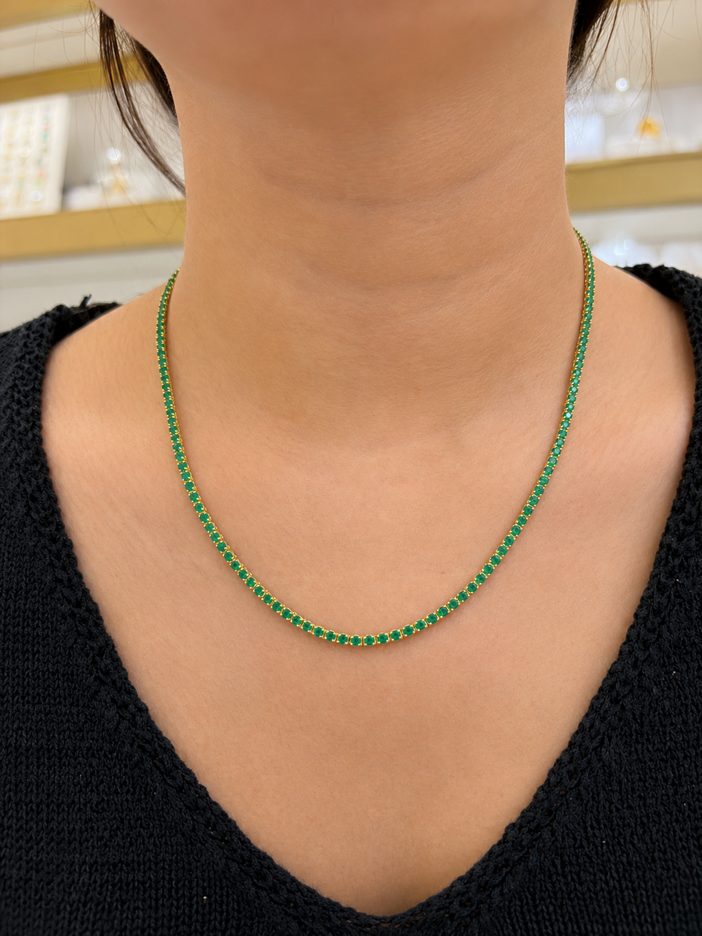 Tennis Necklace Esmeralda