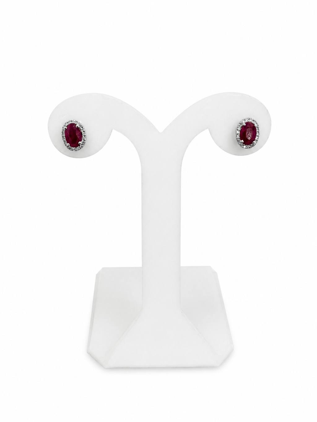 Aretes Rubí Oval