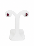 Aretes Rubí Oval