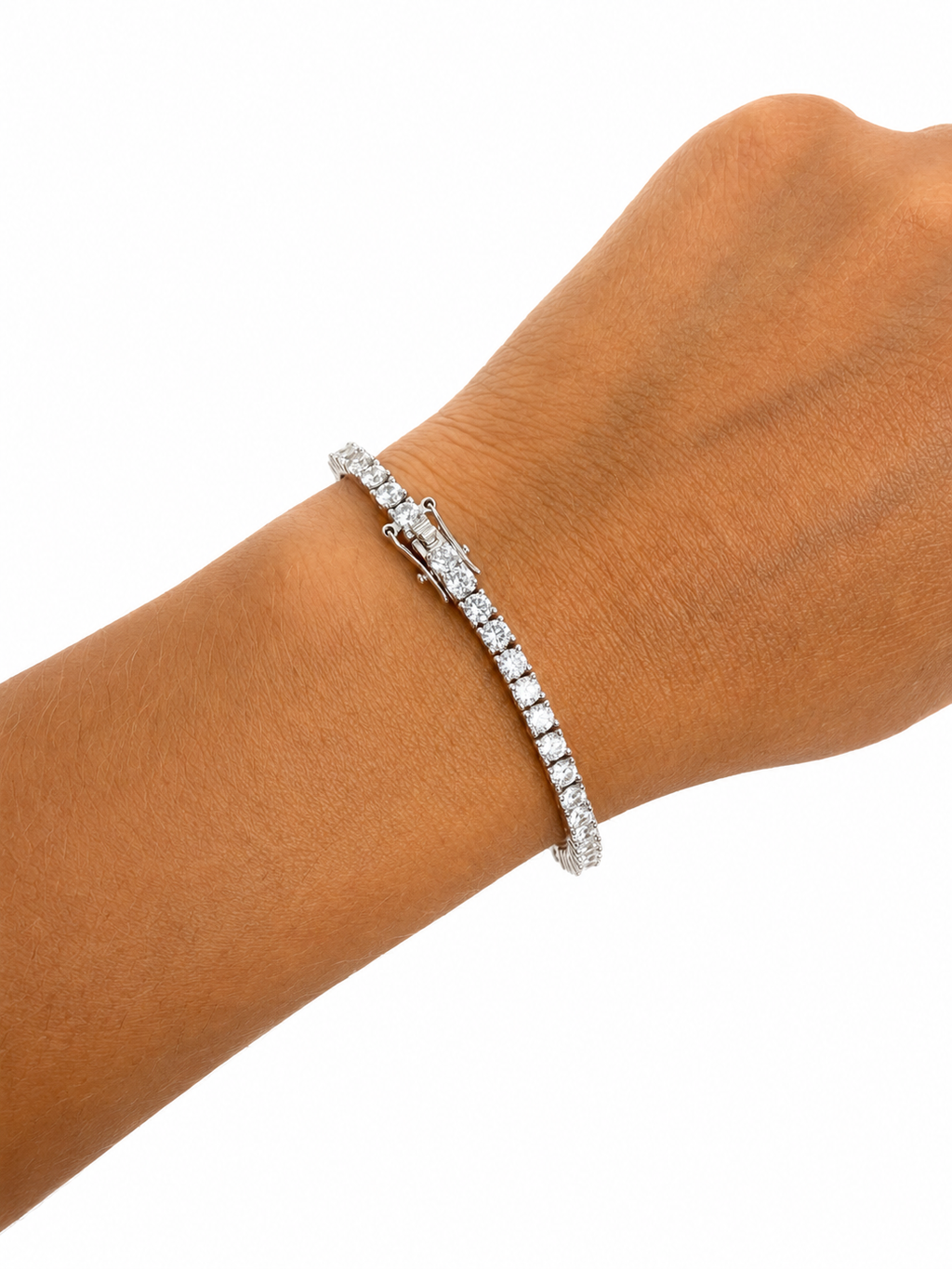 Pulsera tennis plata