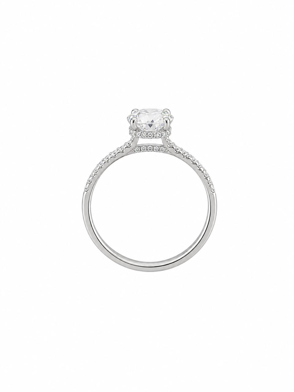 Anillo Diamante Laboratorio Corte Oval 1.98 cts