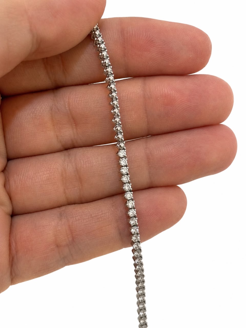 Half Tennis Necklace 3 cts Diamantes Naturales