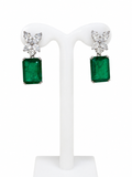 Arete Flor Cuadro Verde