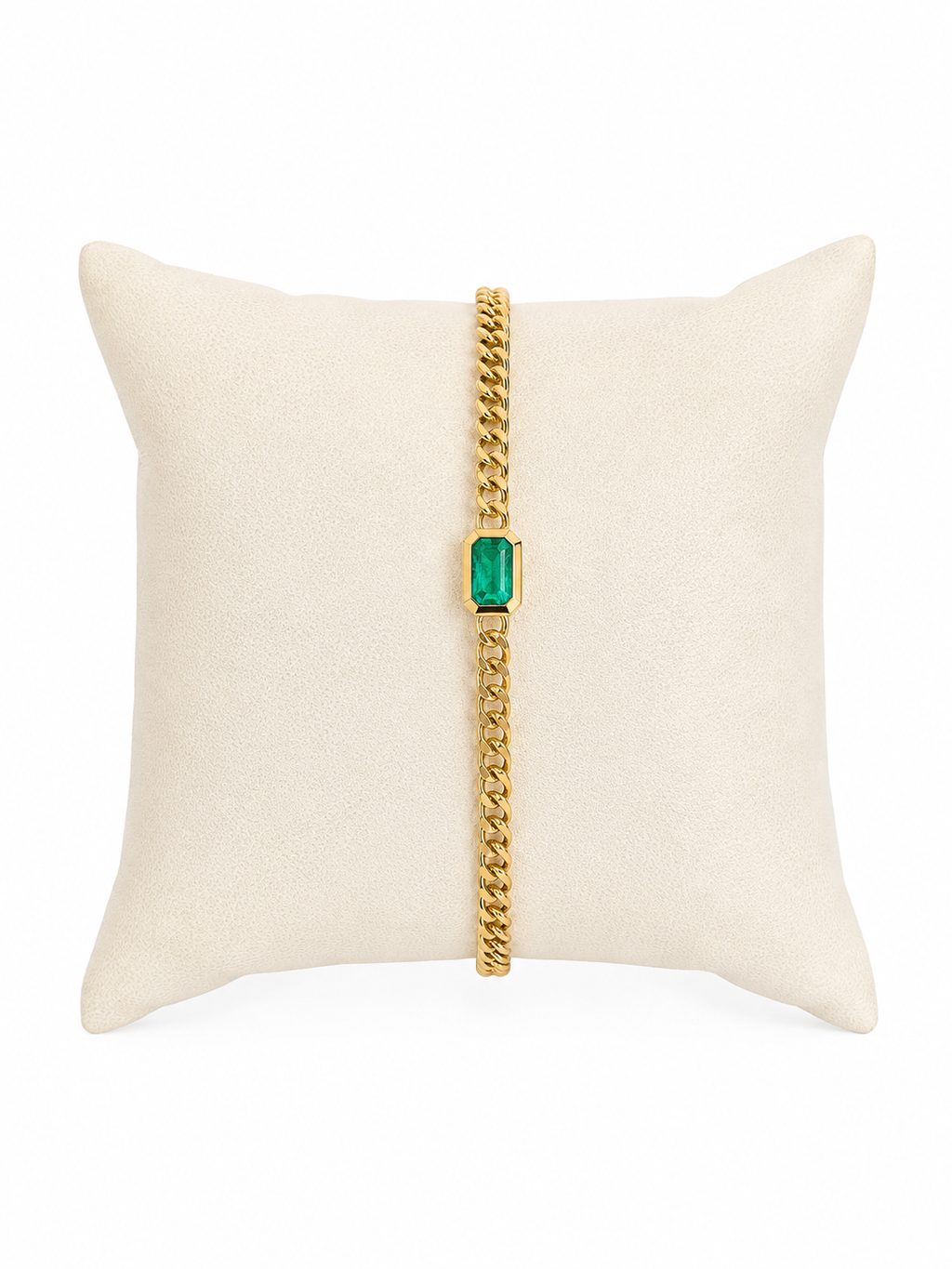 Pulsera Cuban Esmeralda