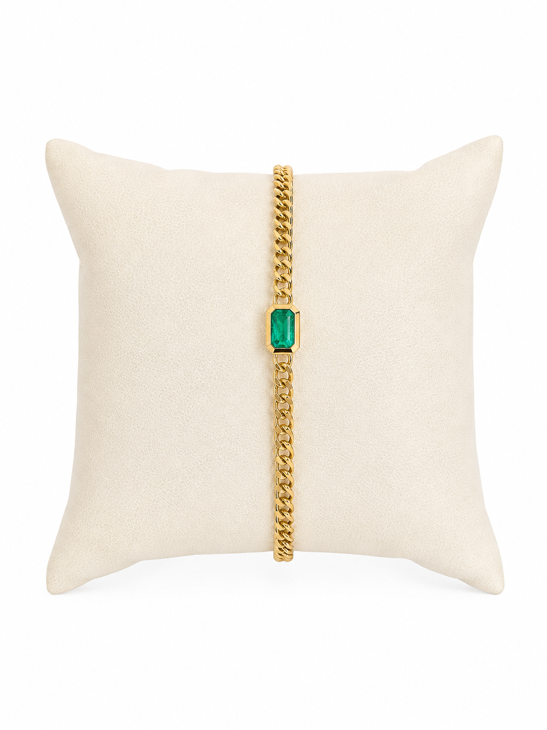 Pulsera Cuban Esmeralda