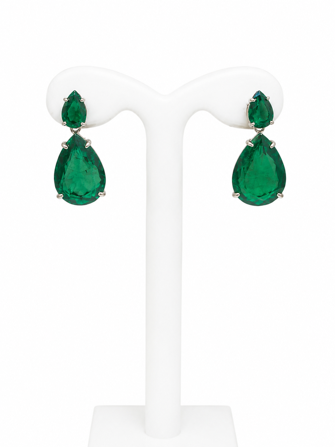 Arete Doble Gota Verde