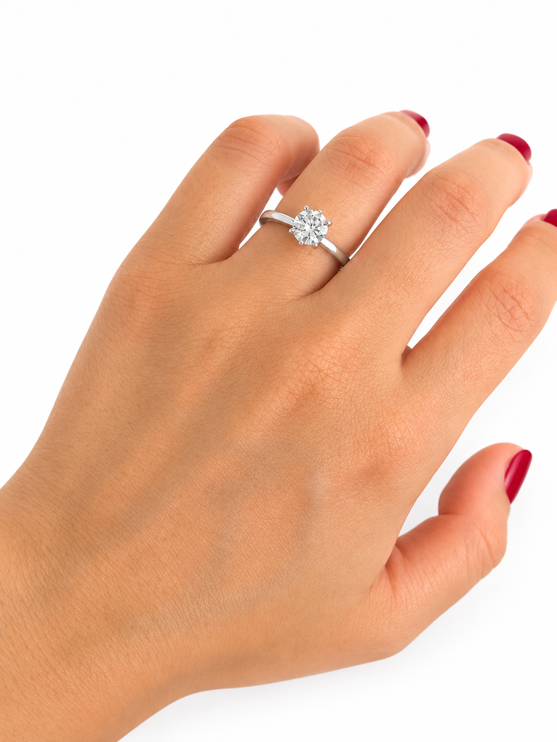 Anillo Diamante Natural Corte Redondo 1.20 cts
