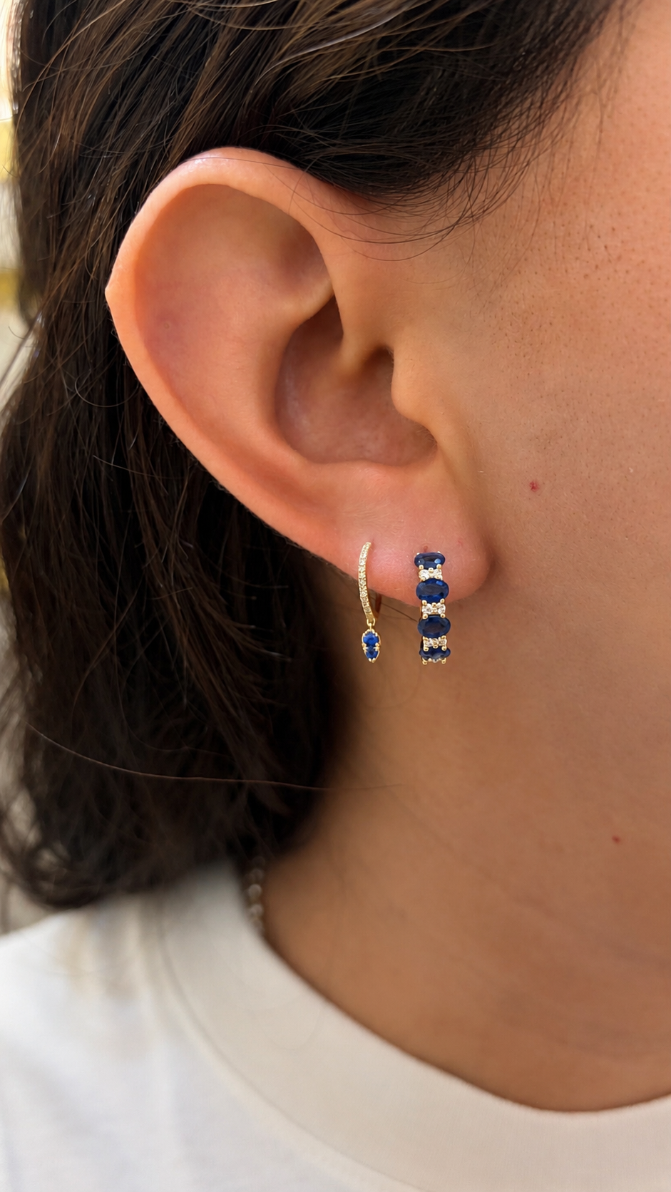 Aretes Mini Zafiros