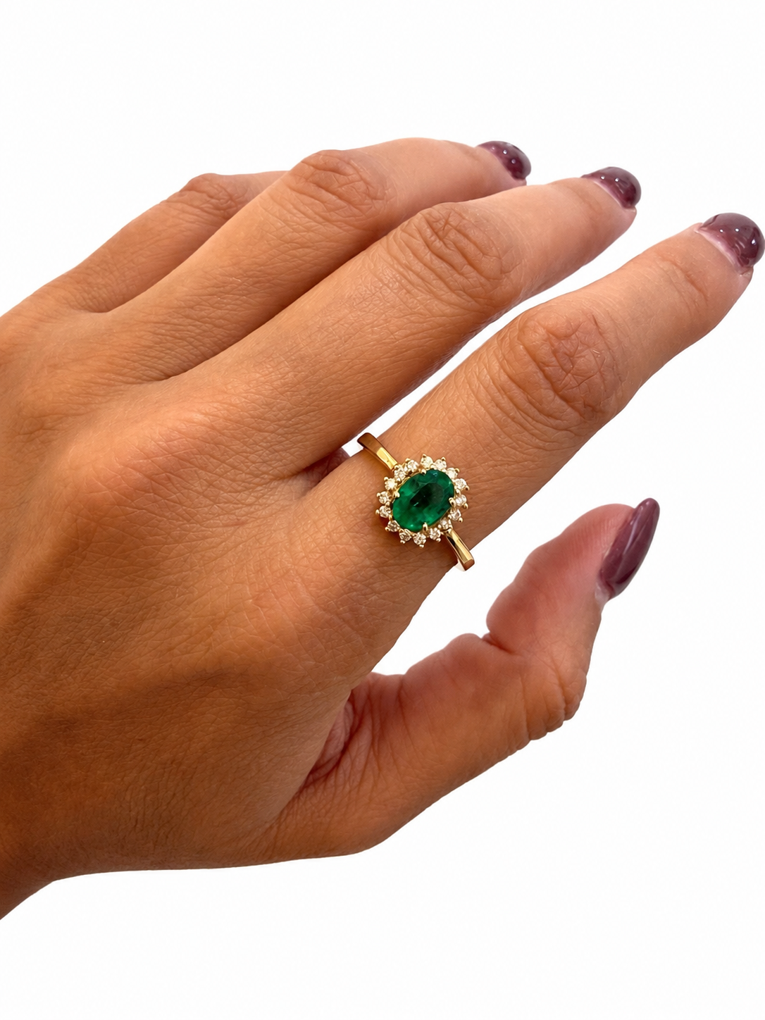 Anillo Lady Di Esmeralda