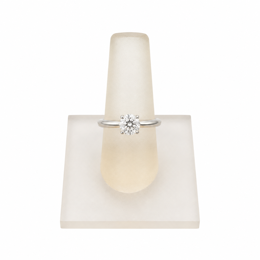 Anillo Diamante Natural Corte Redondo .87 cts