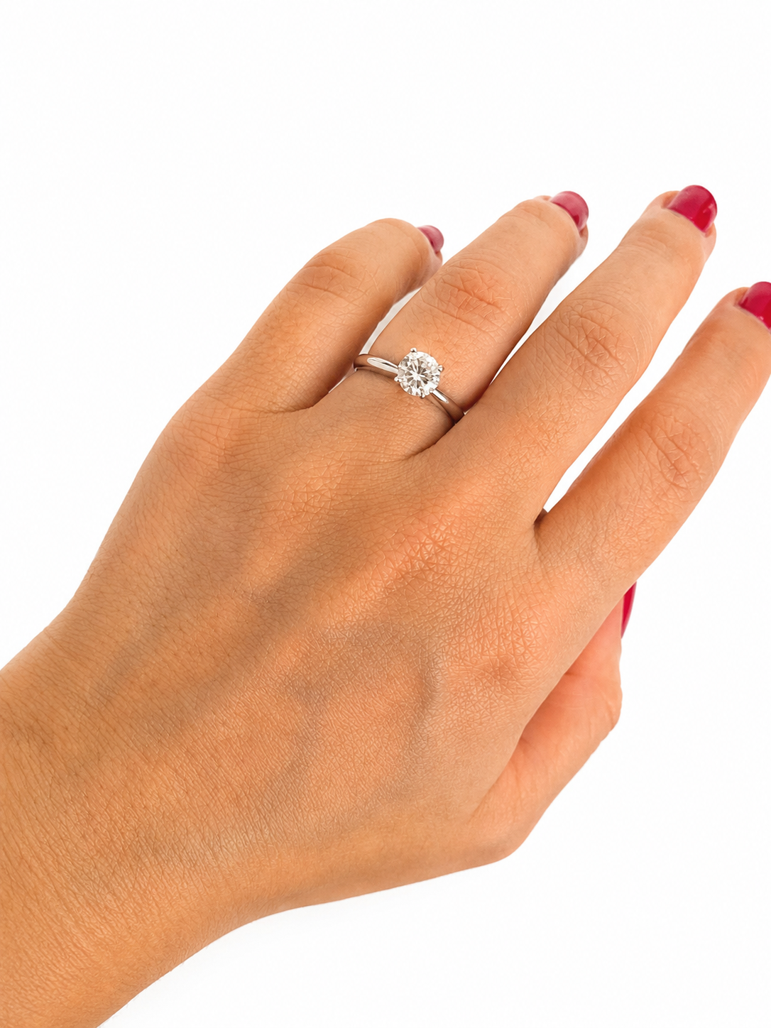 Anillo Diamante Natural Corte Redondo .87 cts