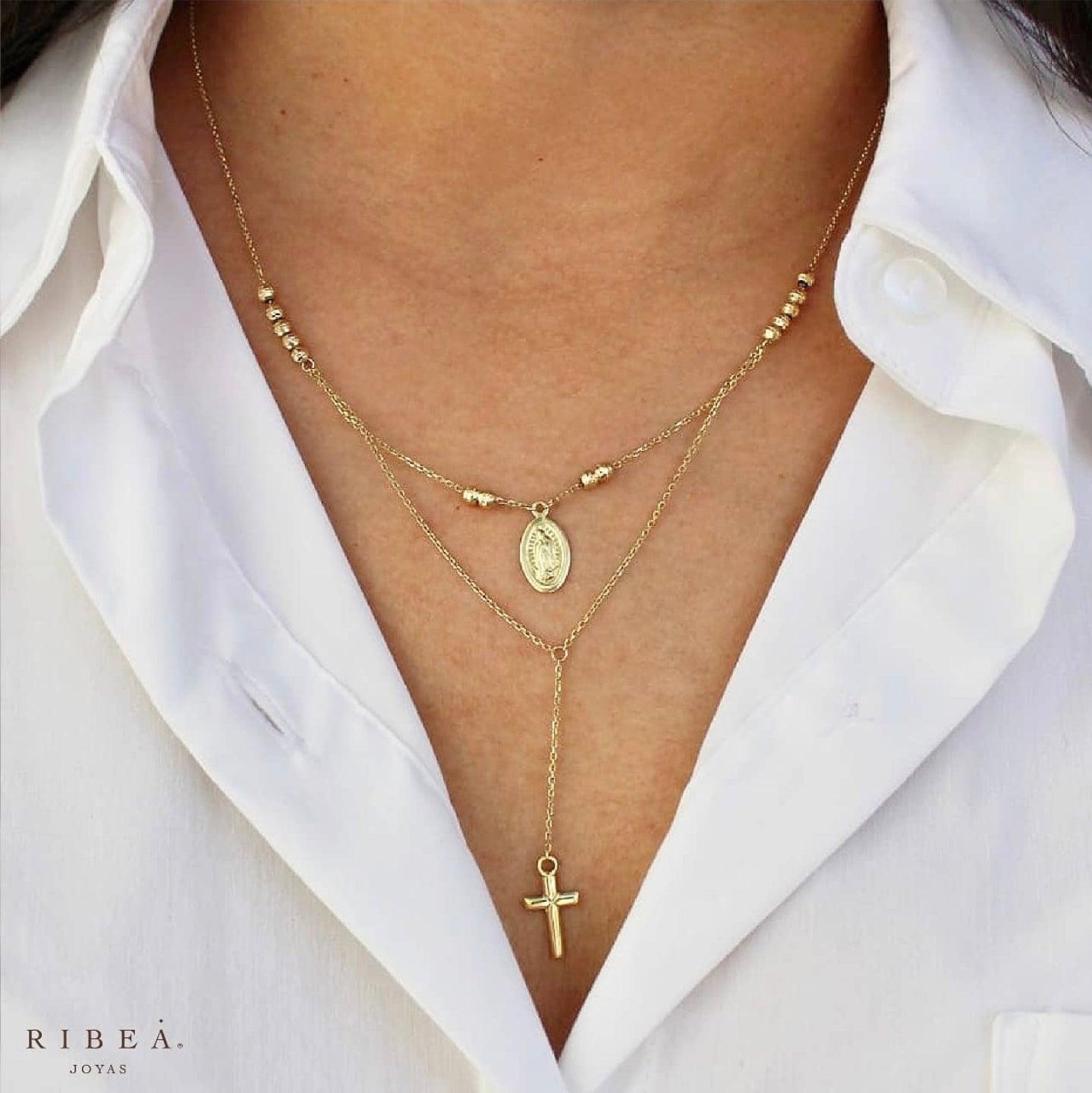 Collar Doble religioso