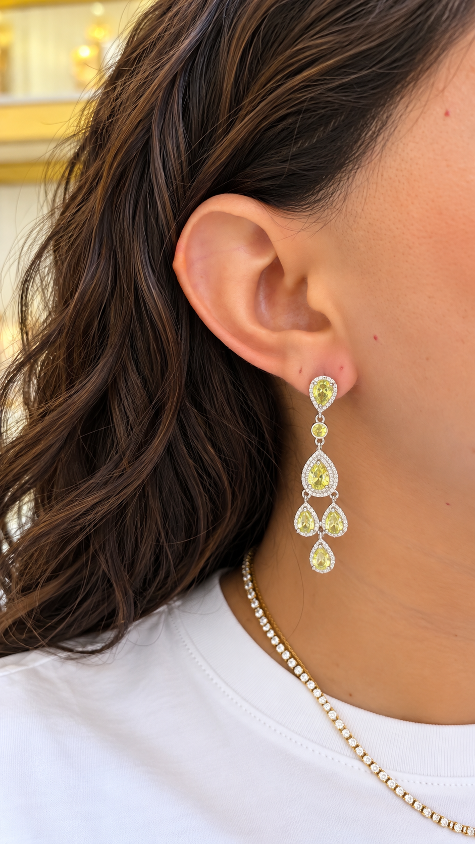 Aretes chandelier plata