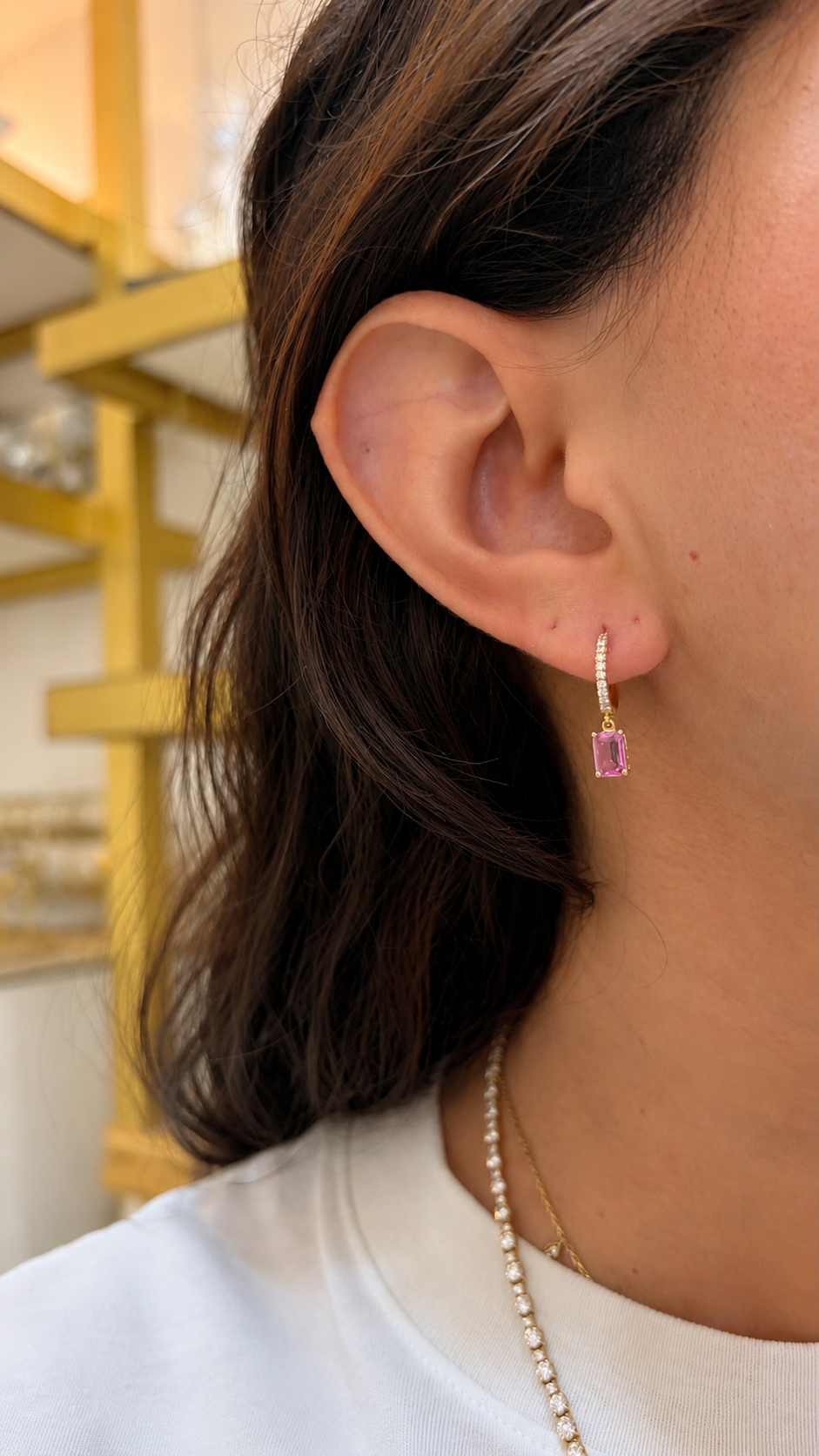 Arete Zafiro Rosa