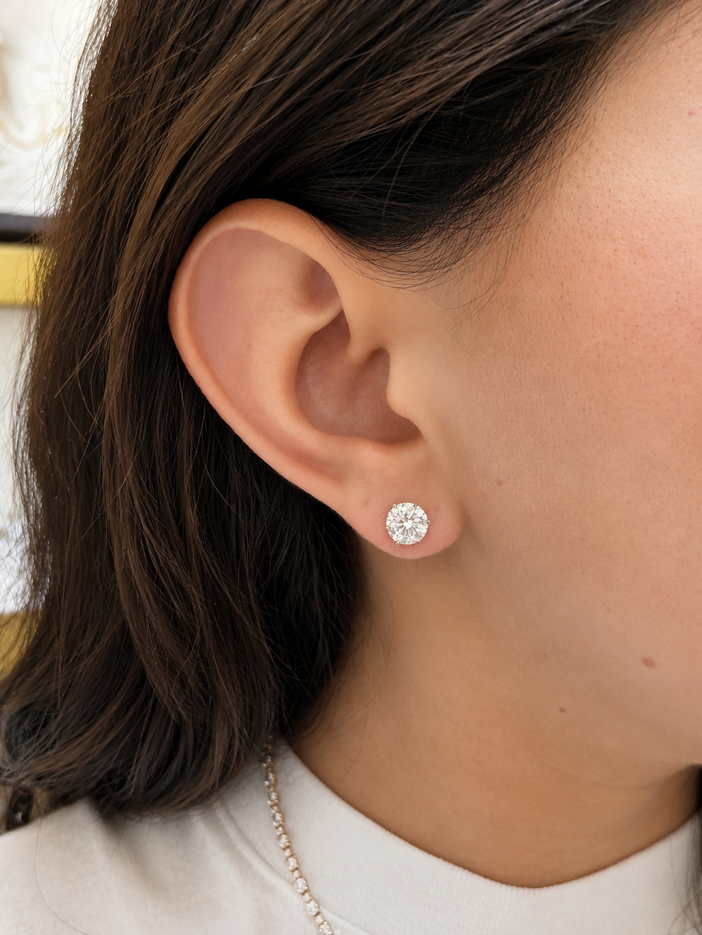 Solitario Diamante Lab Martini Stud